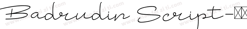 Badrudin Script字体转换